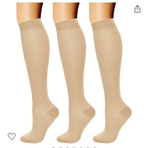 Three pair women’s compression socks size S/M